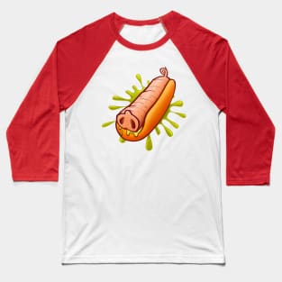 Yummy Hot Dog ( and other reasons to go Vegan ) Baseball T-Shirt